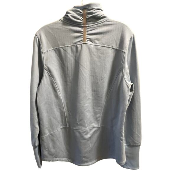 Athletic Works Workout Top Cold Gear Half Zip Light Baby Blue Size L Long Sleeve - Picture 3 of 7